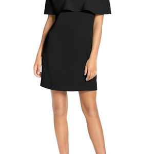 Black Off-Shoulder Mid Length Dress